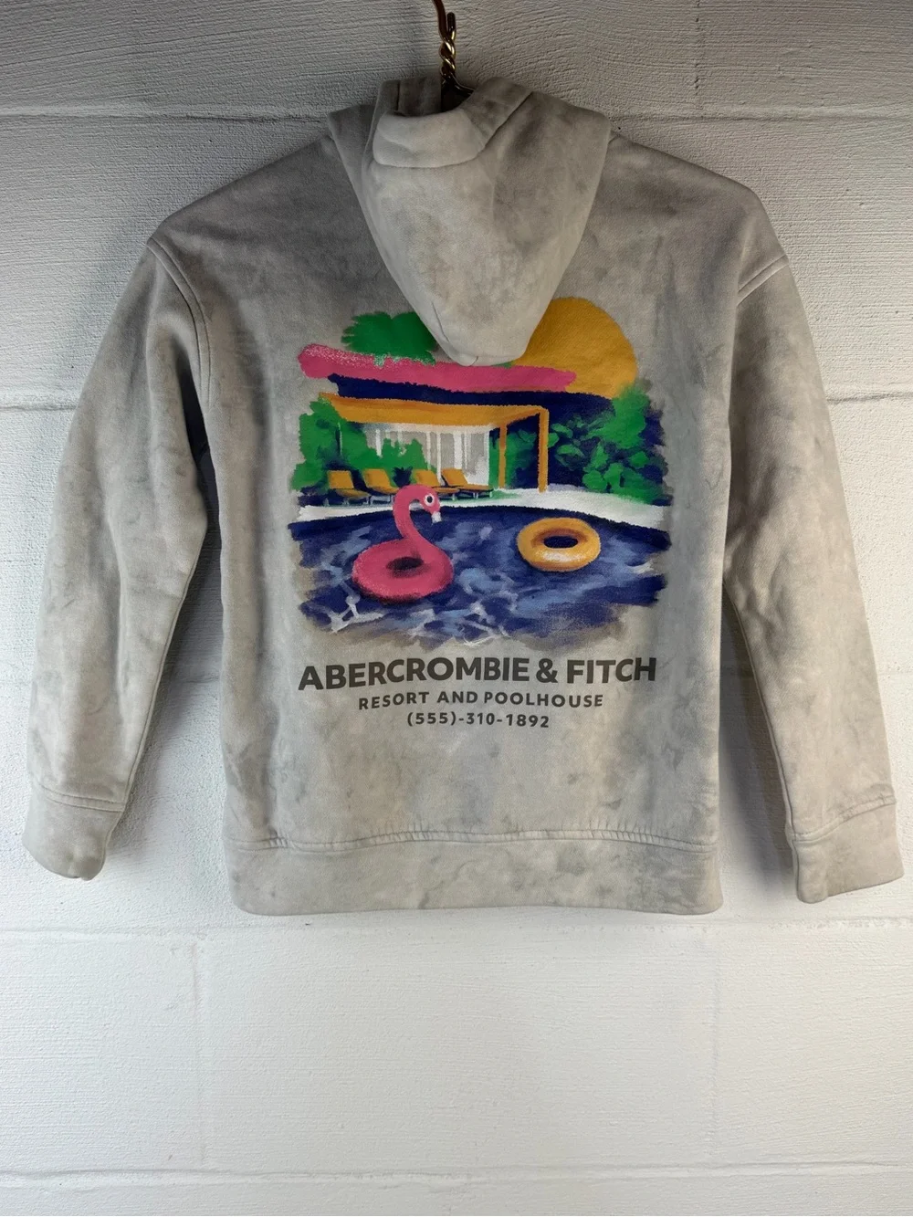 Abercrombie Kids Boy’s Size 9/10 Gray Matching Hoodie & Shorts Set